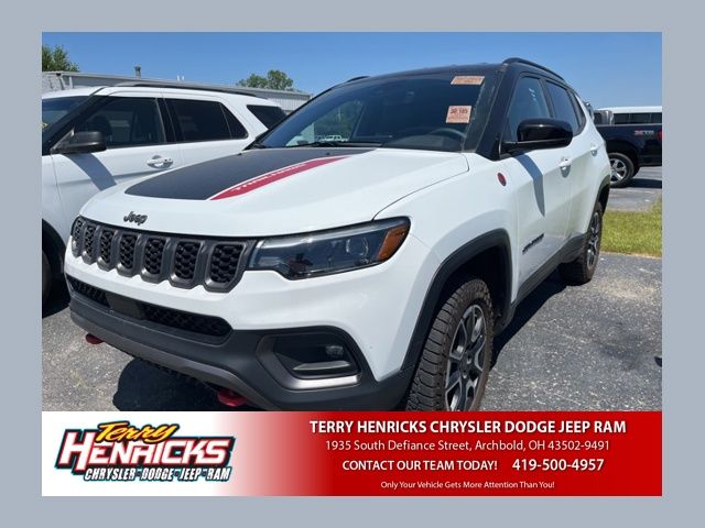 Bright White Clearcoat 2024 Jeep Compass Trailhawk 4WD SUV / Crossover Four-Wheel Drive 8-Speed Automatic