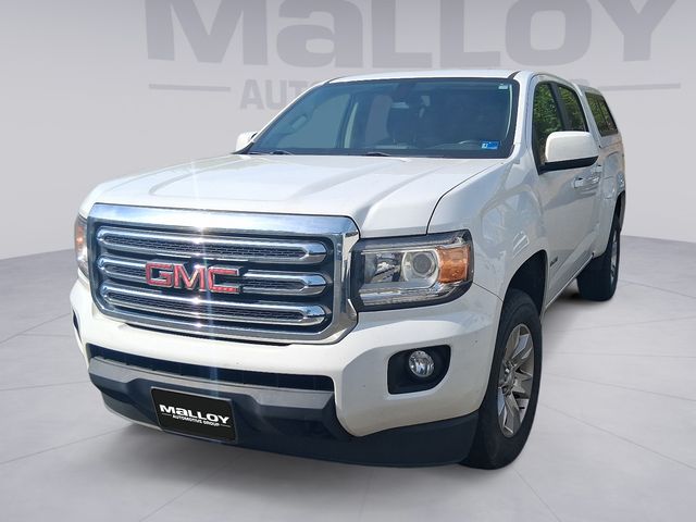 Summit White 2018 GMC Canyon SLE Crew Cab 4WD Pickup Truck Four-Wheel Drive 8-Speed Automatic
