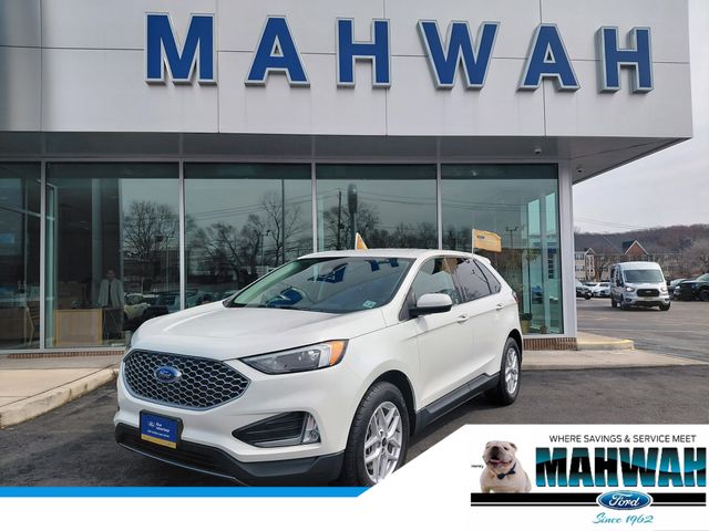 Star White Metallic Tri-Coat 2023 Ford Edge SEL AWD SUV / Crossover All-Wheel Drive 8-Speed Automatic