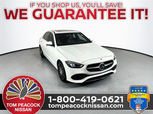 White 2024 Mercedes-Benz C-Class Sedan Rear-Wheel Drive 9-Speed Automatic
