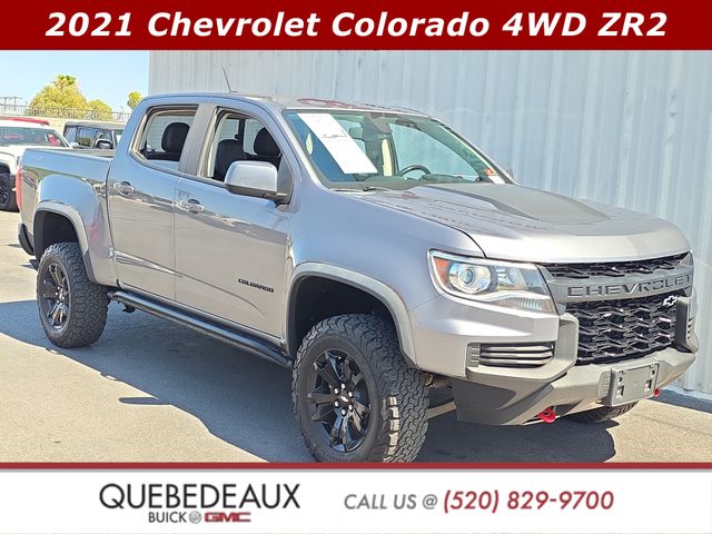 Gray (Steel Metallic) 2021 Chevrolet Colorado Pickup Truck Four-Wheel Drive 8-Speed Automatic