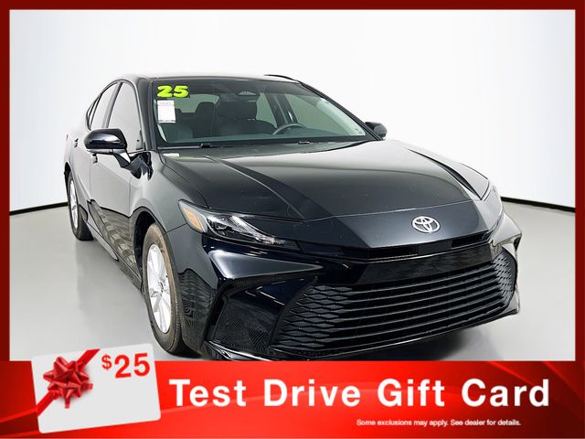 Midnight Black Metallic 2025 Toyota Camry LE FWD Sedan Front-Wheel Drive Continuously Variable Transmission