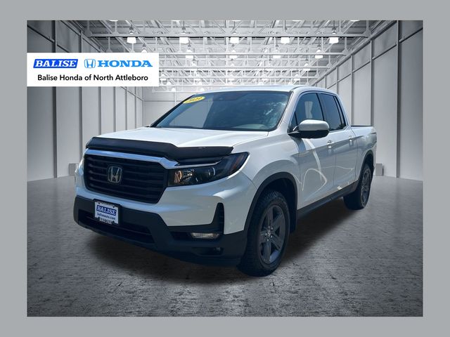 Platinum White 2023 Honda Ridgeline Pickup Truck All-Wheel Drive 9-Speed Automatic