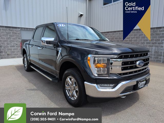 Blue Metallic 2022 Ford F-150 Pickup Truck Four-Wheel Drive Automatic