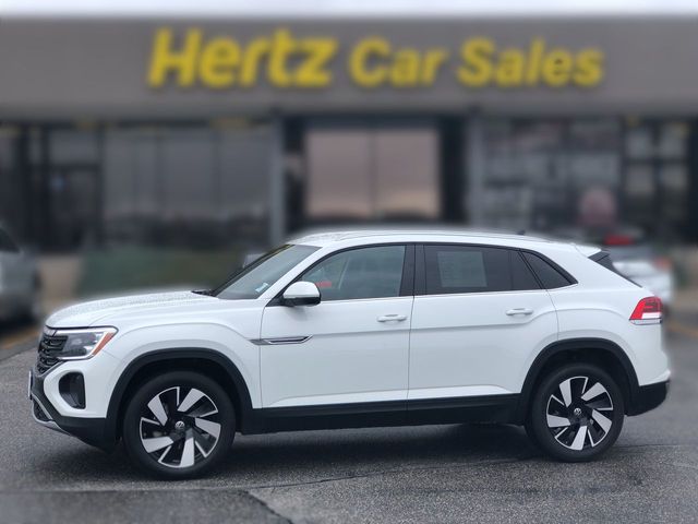 Pure White 2025 Volkswagen Atlas Cross Sport SE 4Motion with Technology SUV / Crossover All-Wheel Drive 8-Speed Automatic