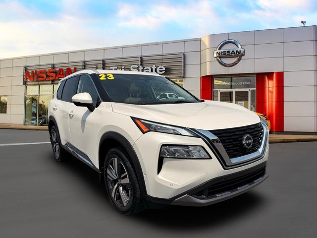 Pearl White Tricoat 2023 Nissan Rogue SUV / Crossover All-Wheel Drive Continuously Variable Transmission