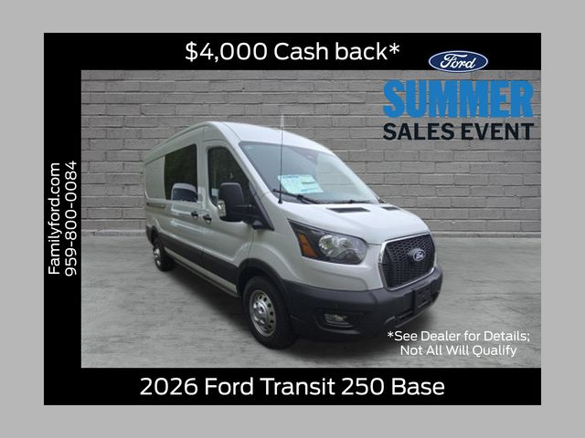 Oxford White 2026 Ford Transit Cargo Van All-Wheel Drive