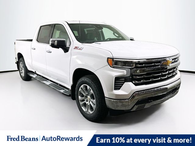 Summit White 2026 Chevrolet Silverado 1500 LTZ Crew Cab 4WD Pickup Truck Four-Wheel Drive Automatic