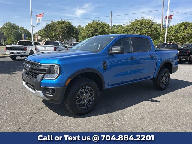 Velocity Blue Metallic 2025 Ford Ranger XLT SuperCrew 4WD Pickup Truck Four-Wheel Drive Automatic