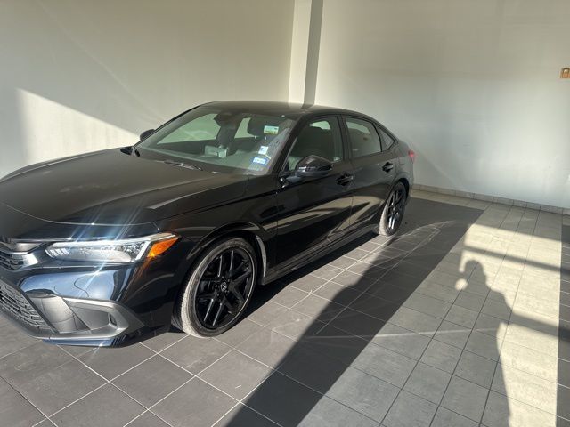 Crystal Black Pearl 2024 Honda Civic Sport FWD Sedan Front-Wheel Drive Continuously Variable Transmission