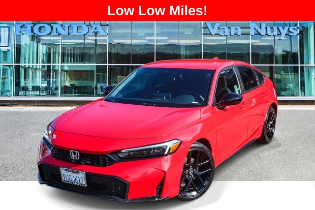 Red 2025 Honda Civic Hatchback Hatchback Front-Wheel Drive Continuously Variable Transmission