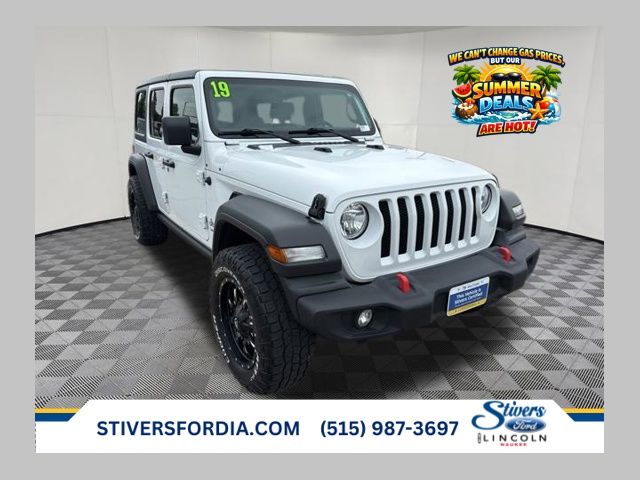 Bright White Clearcoat 2019 Jeep Wrangler Unlimited Sport S 4WD SUV / Crossover Four-Wheel Drive 8-Speed Automatic