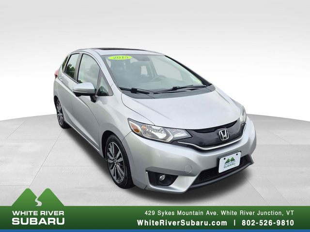 Silver 2015 Honda Fit Hatchback Front-Wheel Drive Continuously Variable Transmission