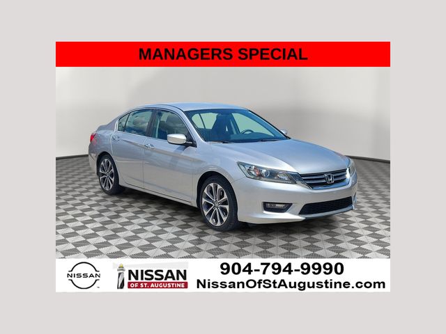 Silver 2014 Honda Accord Sport Sedan Front-Wheel Drive Continuously Variable Transmission