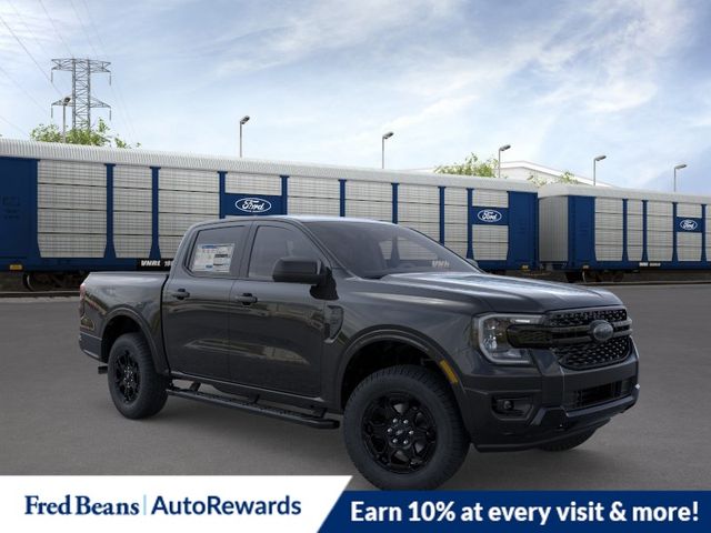 Black 2026 Ford Ranger XLT SuperCrew 4WD Pickup Truck Four-Wheel Drive Automatic