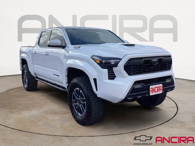 White 2025 Toyota Tacoma TRD Sport Double Cab 4WD Pickup Truck Four-Wheel Drive 8-Speed Automatic