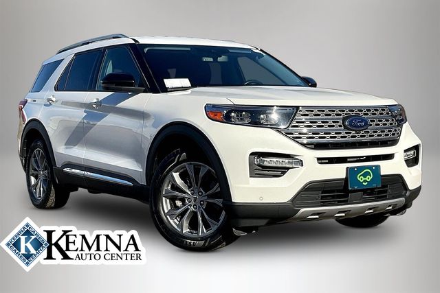 White Metallic 2022 Ford Explorer Limited AWD SUV / Crossover All-Wheel Drive Automatic
