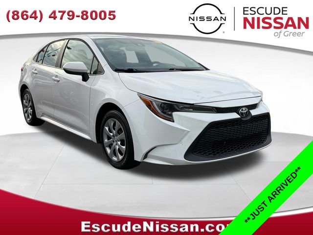 White 2022 Toyota Corolla LE FWD Sedan Front-Wheel Drive Continuously Variable Transmission