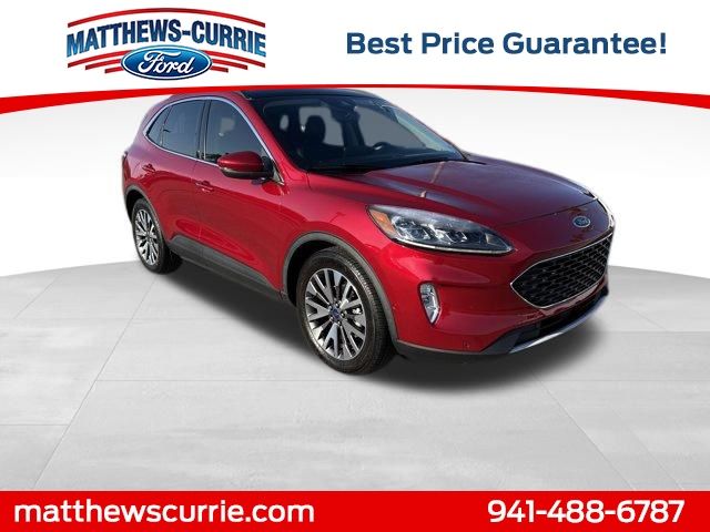 Red 2020 Ford Escape Hybrid Titanium FWD SUV / Crossover Front-Wheel Drive Continuously Variable Transmission