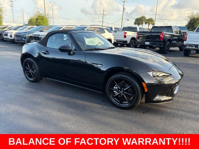 Jet Black 2024 Mazda MX-5 Miata Convertible Rear-Wheel Drive 6-Speed Manual