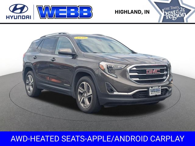 Smokey Quartz Metallic 2020 GMC Terrain SLT AWD SUV / Crossover Four-Wheel Drive 9-Speed Automatic