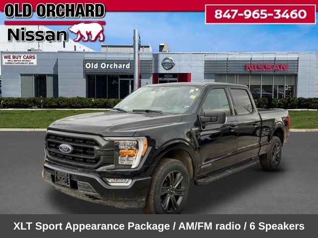 Black 2023 Ford F-150 XLT SuperCrew 4WD Pickup Truck Four-Wheel Drive Automatic