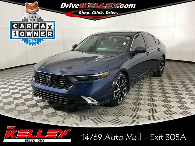 Canyon River Blue Metallic 2024 Honda Accord Hybrid Touring FWD Sedan Front-Wheel Drive Continuously Variable Transmission