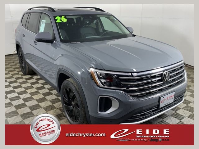 Pure Gray 2026 Volkswagen Atlas SUV / Crossover All-Wheel Drive 8-Speed Automatic