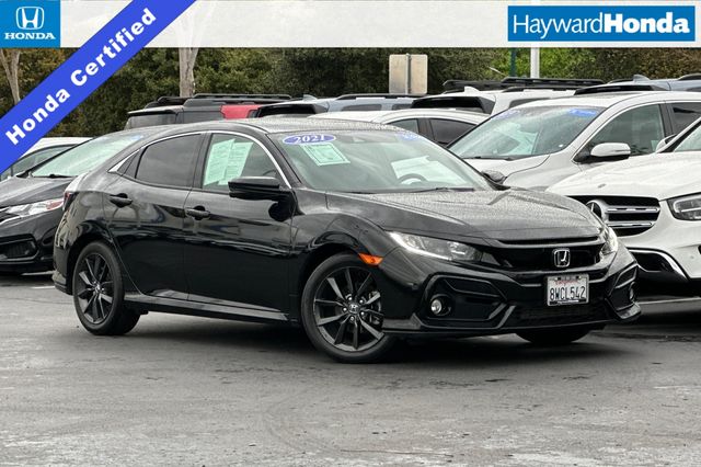 Crystal Black Pearl 2021 Honda Civic Hatchback EX FWD Hatchback Front-Wheel Drive Continuously Variable Transmission