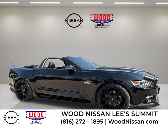 Black 2015 Ford Mustang Convertible Rear-Wheel Drive 6-Speed Automatic