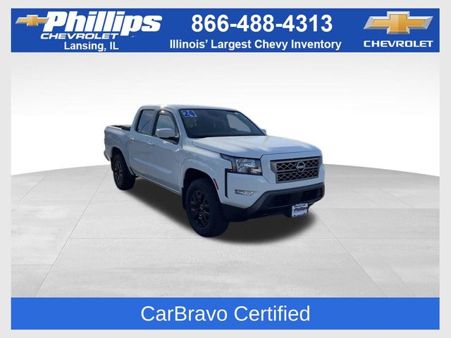 Glacier White 2024 Nissan Frontier Pickup Truck Four-Wheel Drive 9-Speed Automatic Overdrive