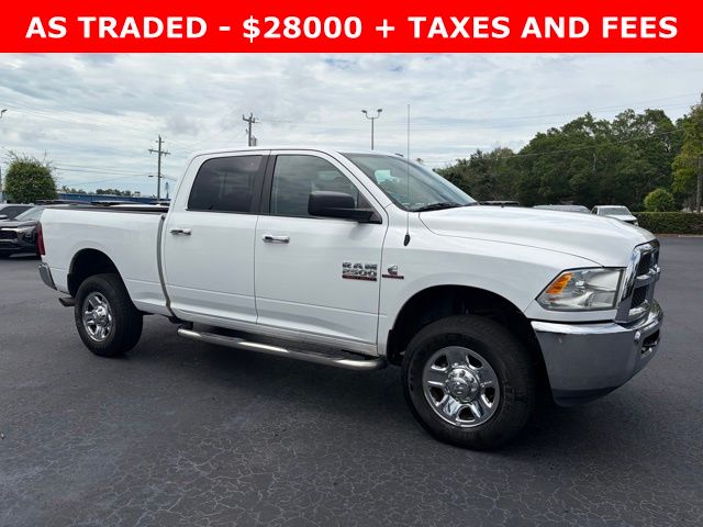 White 2015 RAM 2500 SLT Crew Cab 4WD Pickup Truck Four-Wheel Drive 6-Speed Automatic