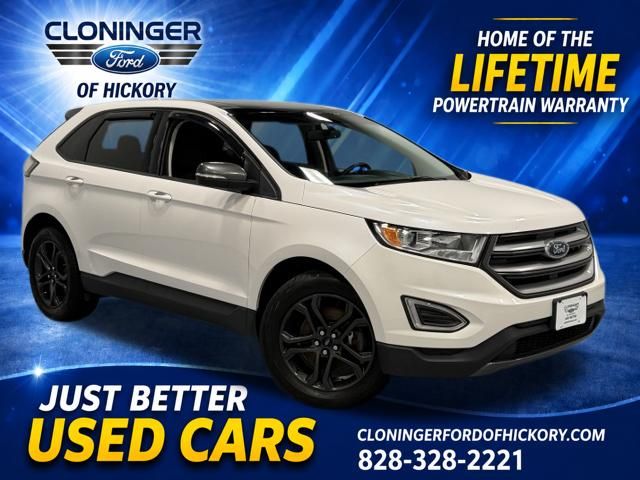 White Platinum Metallic Tri-Coat 2018 Ford Edge SUV / Crossover All-Wheel Drive 6-Speed Automatic