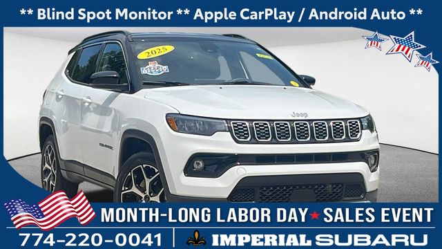 Bright White Clearcoat 2025 Jeep Compass SUV / Crossover Four-Wheel Drive 8-Speed Automatic
