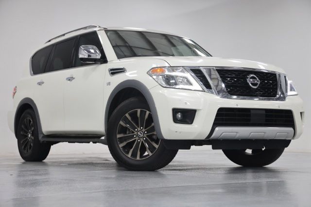 Pearl White 2018 Nissan Armada SUV / Crossover Four-Wheel Drive 7-Speed Automatic