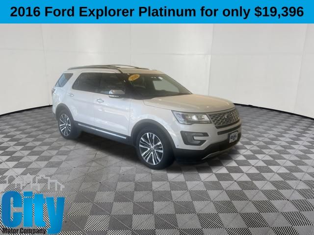 White Platinum Clearcoat Metallic 2016 Ford Explorer SUV / Crossover All-Wheel Drive 6-Speed Automatic
