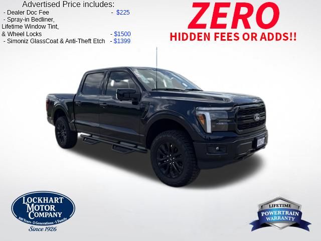 Blue Metallic 2025 Ford F-150 Lariat SuperCrew 4WD Pickup Truck Four-Wheel Drive Automatic