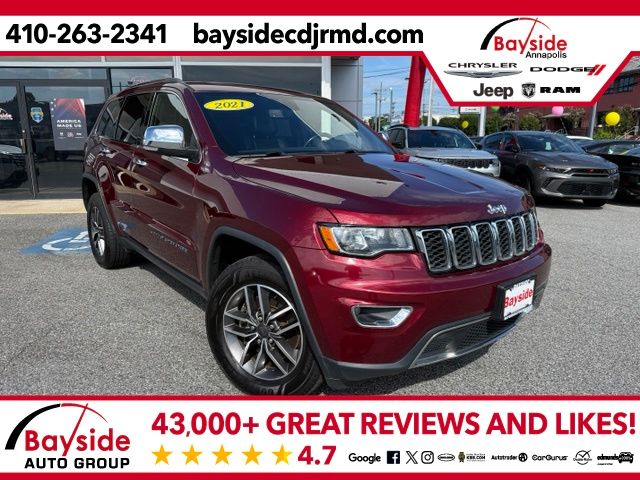 Velvet Red Pearlcoat 2021 Jeep Grand Cherokee SUV / Crossover Four-Wheel Drive 8-Speed Automatic