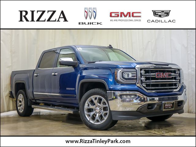 Blue Metallic 2018 GMC Sierra 1500 Pickup Truck Four-Wheel Drive 8-Speed Automatic Overdrive