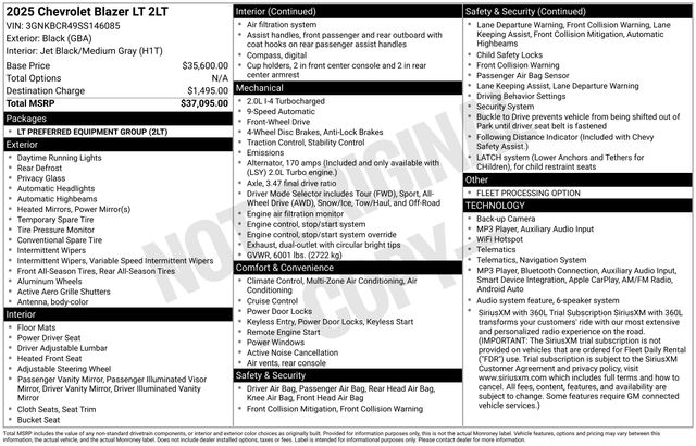 Used 2025 Chevrolet Blazer LT For Sale in Livonia, MI