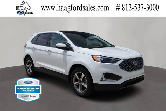 White Metallic 2023 Ford Edge SEL AWD SUV / Crossover All-Wheel Drive 8-Speed Automatic