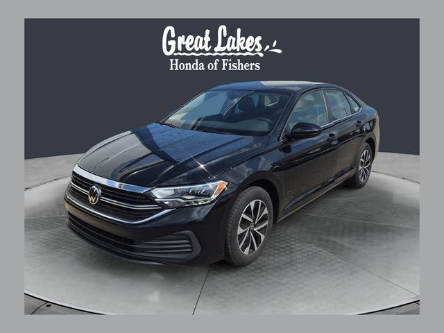 Deep Black Pearl 2024 Volkswagen Jetta Sedan Front-Wheel Drive 8-Speed Automatic