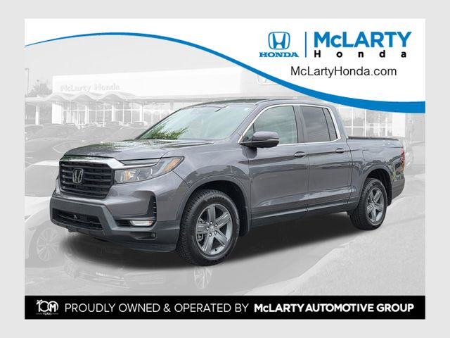 Gray (Modern Steel Metallic) 2023 Honda Ridgeline Pickup Truck All-Wheel Drive 9-Speed Automatic