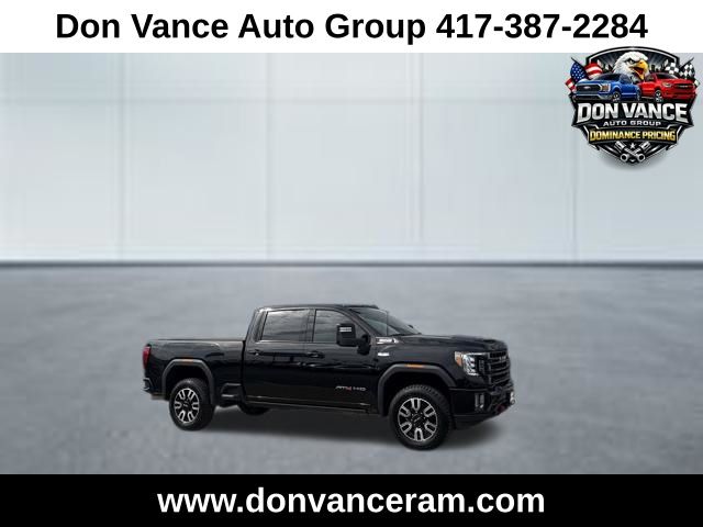 Onyx Black 2023 GMC Sierra 3500HD AT4 Crew Cab 4WD Pickup Truck Four-Wheel Drive Automatic