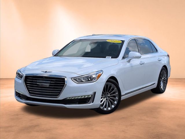 Casablanca White 2017 Genesis G90 Ultimate Sedan Rear-Wheel Drive 8-Speed Automatic