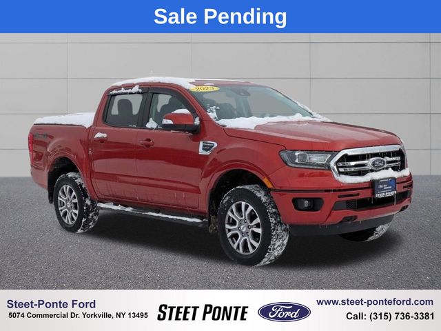 Hot Pepper Red Metallic Tinted Clearcoat 2023 Ford Ranger Lariat SuperCrew 4WD Pickup Truck Four-Wheel Drive Automatic