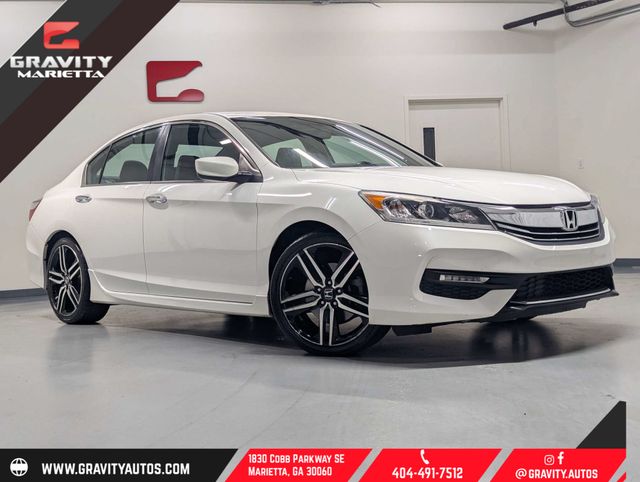 White 2017 Honda Accord Sedan Front-Wheel Drive Continuously Variable Transmission