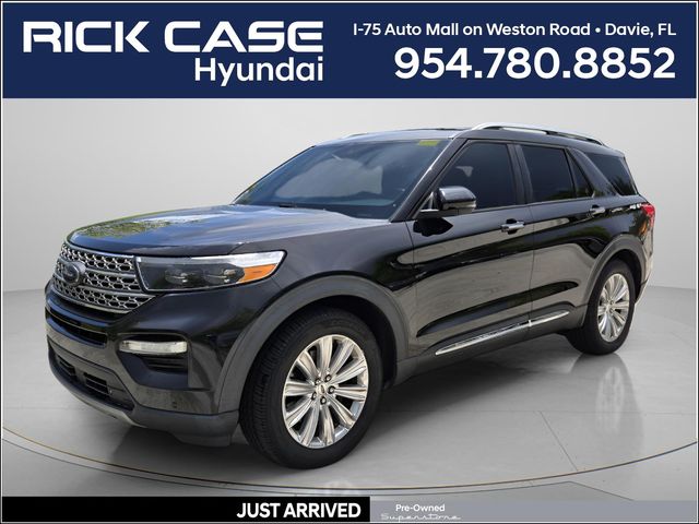 Black 2021 Ford Explorer Hybrid SUV / Crossover Rear-Wheel Drive Automatic