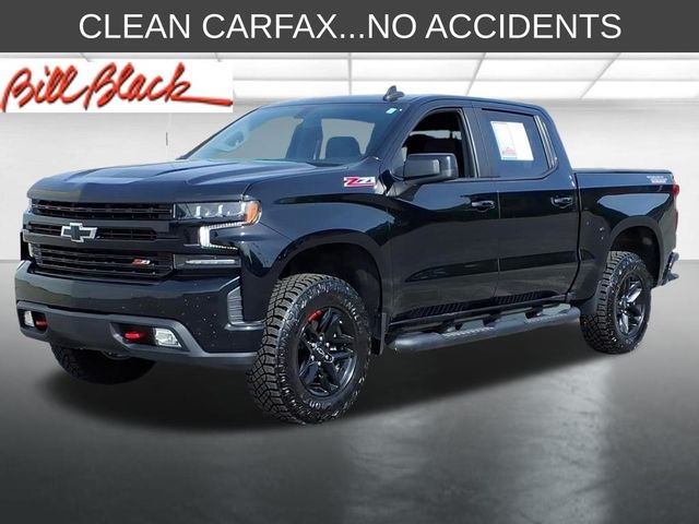 Black 2021 Chevrolet Silverado 1500 LT Trail Boss Crew Cab 4WD Pickup Truck Four-Wheel Drive Automatic