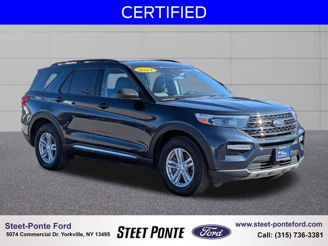 Stone Blue Metallic 2023 Ford Explorer XLT AWD SUV / Crossover All-Wheel Drive Automatic